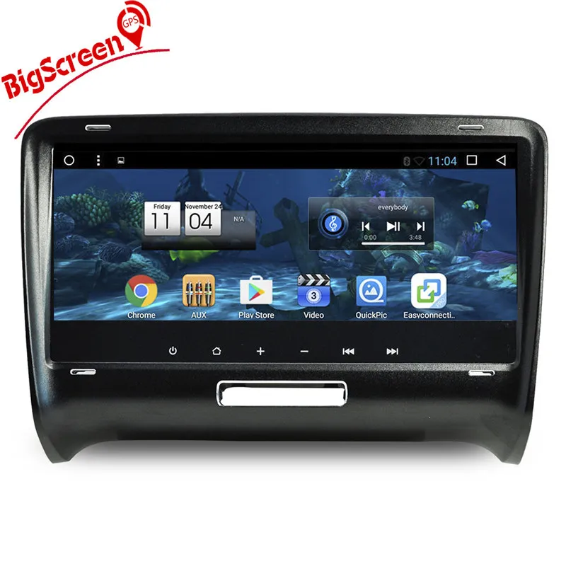 Perfect 8.8 Inch Android 7.1 Quad Core Car No DVD Player GPS Navigation For Audi TT 2006-2014 Multimedia ISP Screen Steering wheel wifi 2