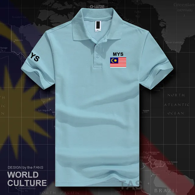 Malaysia Malaysian polo shirts men short sleeve white brands printed