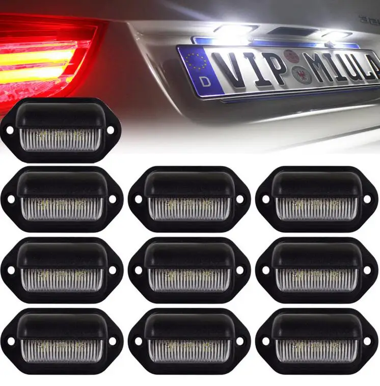 10X WHITE LED LICENSE PLATE TAG LIGHT BOAT TRAILER RV TRUCK INTERIOR