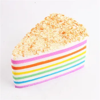 

1pc Squishy Rainbow Cake Bread Phone Straps Slow Rising Bun Charms Squishy Cute Funny Kids Gift Toy A1