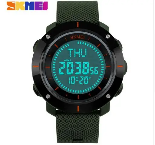SKMEI Men Sport Watch Compass Chronograph Digital LED Electronic Multifunction Watch Outdoor Sports Climbing Hiking Man