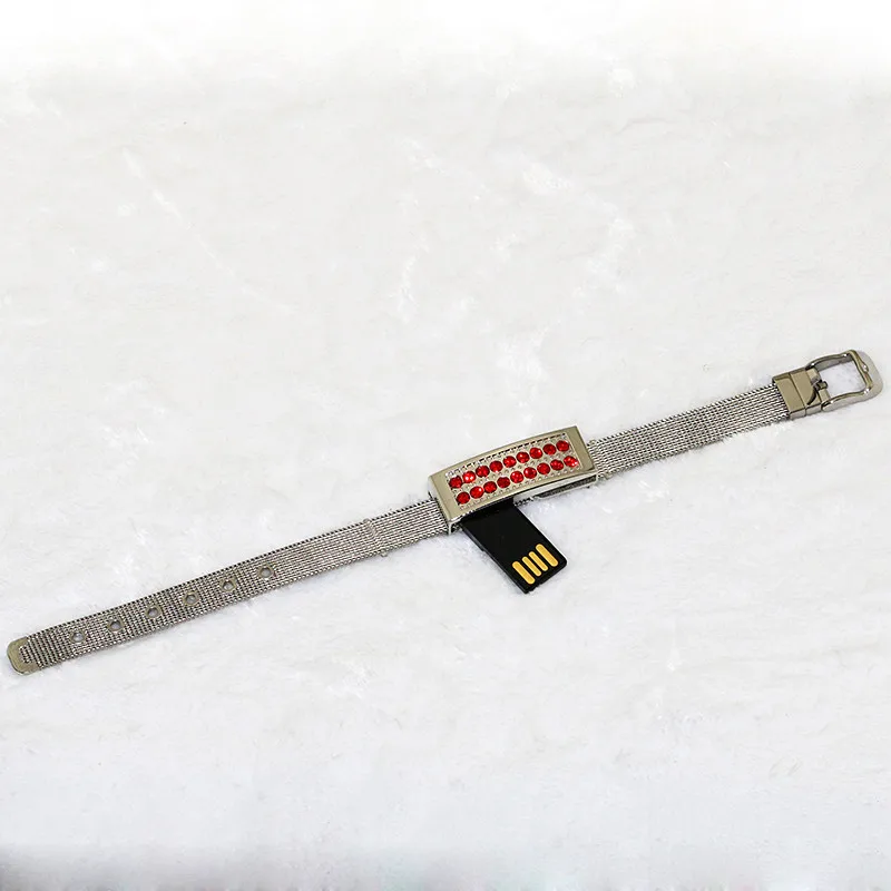 USB creativo реальная емкость браслет карту флэш-памяти с интерфейсом usb памяти u диск браслет со стразами подарки для девочек