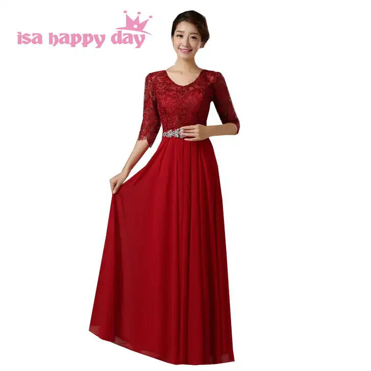 dark red women's dress