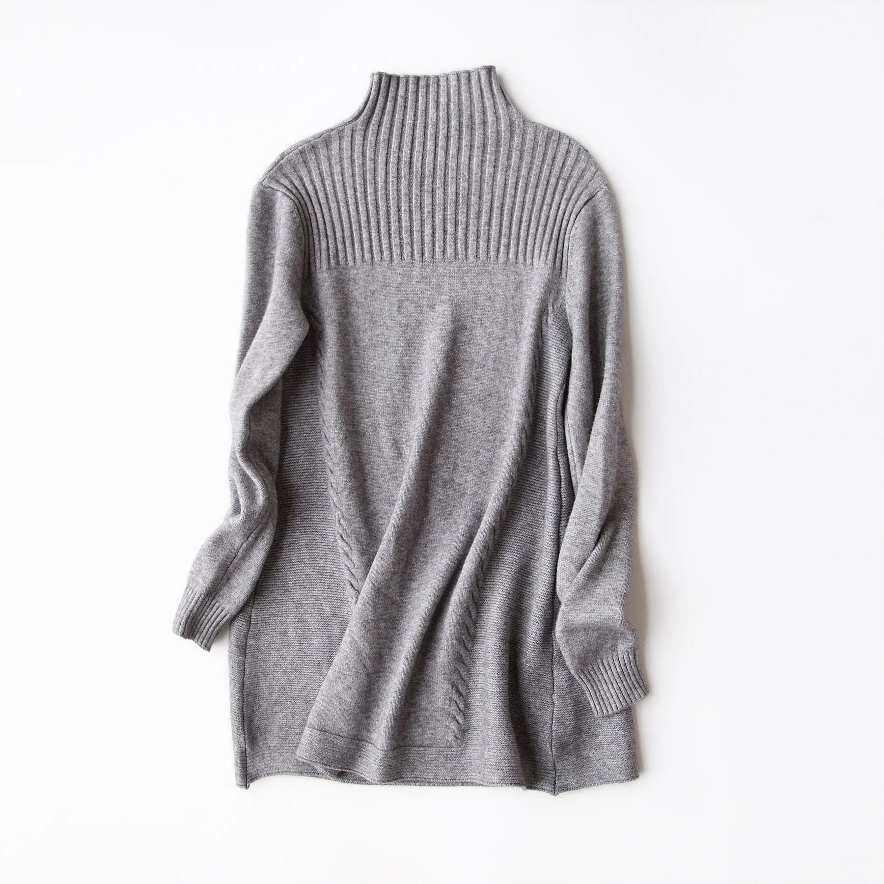 Осенне-зимний женский простой свитер с длинным рукавом, повседневный укороченный свитер, тонкий однотонный вязаный джемпер, свитер mujer 8-7768