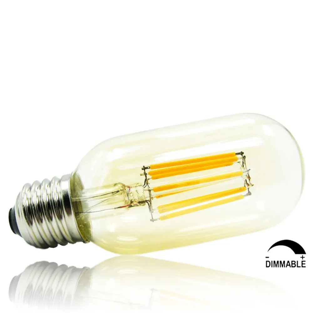 

Antique Edison Style E26 T14 Tubular Vintage Edison Light Bulb 25W/60W Equal 110V 120V AC Dimmable LED Filament Bulb T45 4W/8W