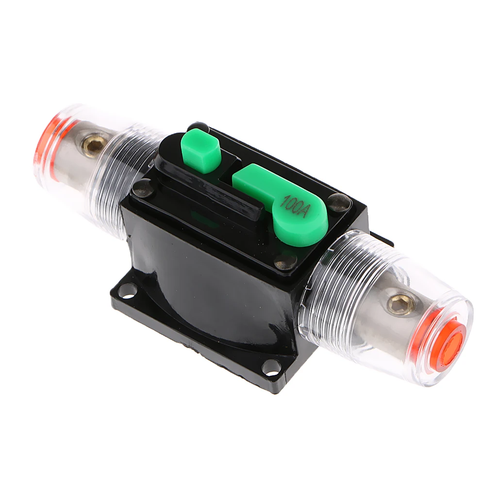 MagiDeal 12V-36V In-Line Circuit Breaker Fuse Auto Car Stereo Audio 100AMP Water Resistant Housing