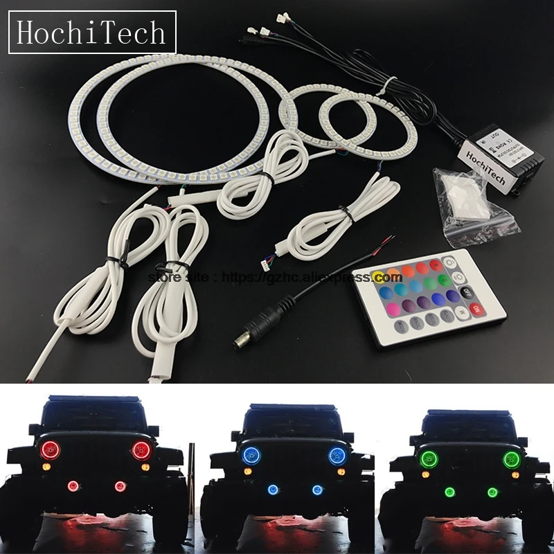 HochiTech для Jeep Wrangler JK Тюнинг автомобилей головной светильник тумана RGB светодиодный