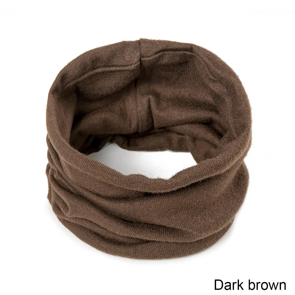 Модный осенне-зимний женский шарф унисекс, искусственный свитер с воротником, детский однотонный теплый шарф-кольцо - Цвет: E