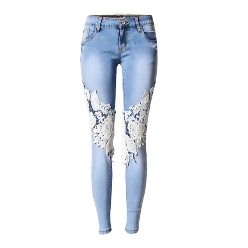 Lace Hem Jeans
