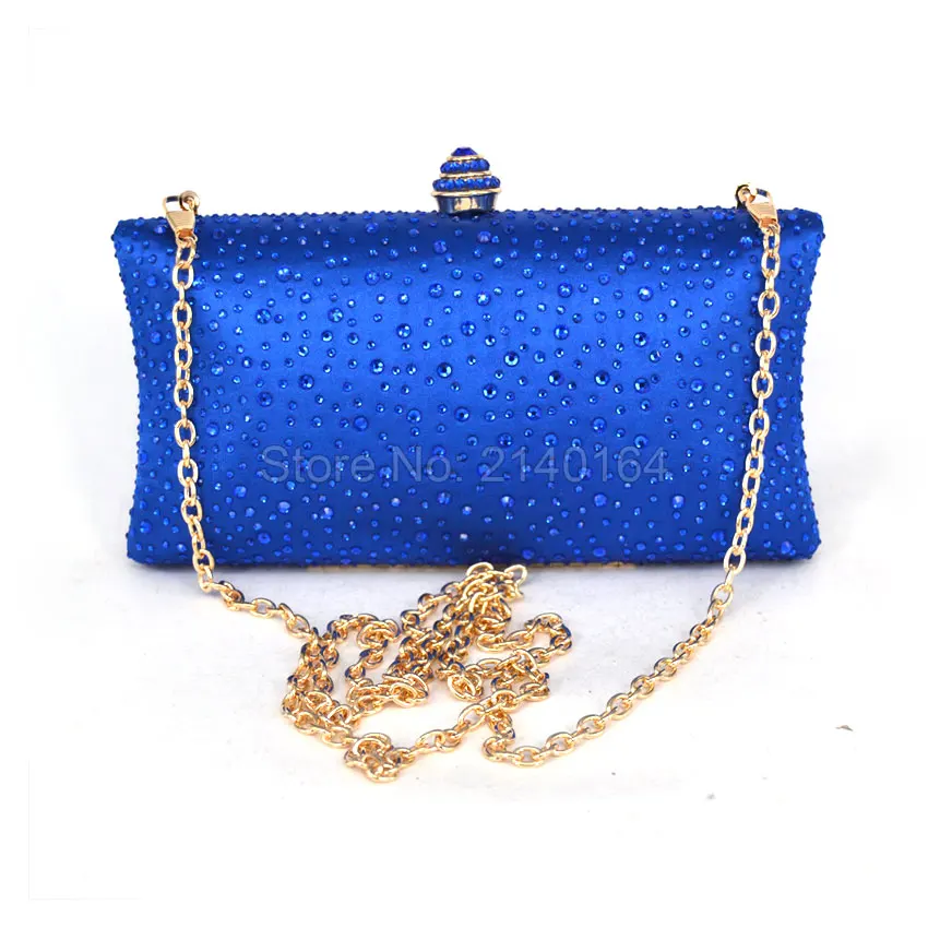 Blue Evening Bags Cheaper rhinestone Women Clutch Bags Purse