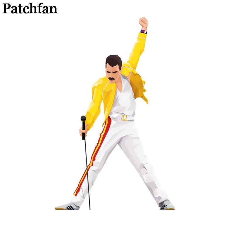 Patchfan Freddie mercury DIY heat press stickers iron on patches Handmade on clothes jacket t shirt thermal transfer A2147