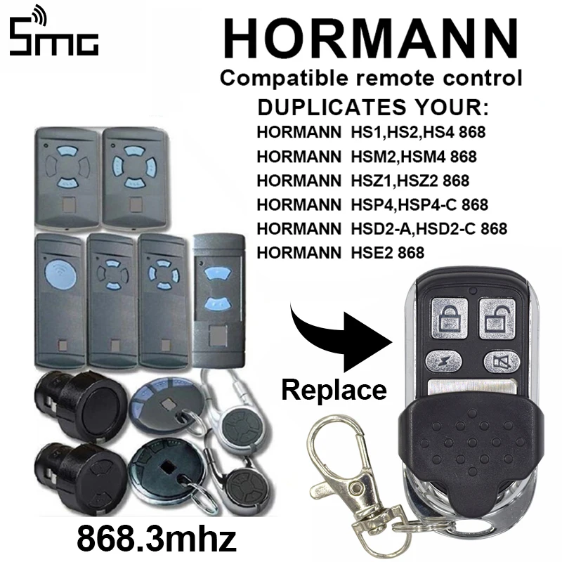 

1pcs 4 channel Hormann HSM4 868 mhz remote control Compatible with HSM2, HSM4 868MHz remote free shipping
