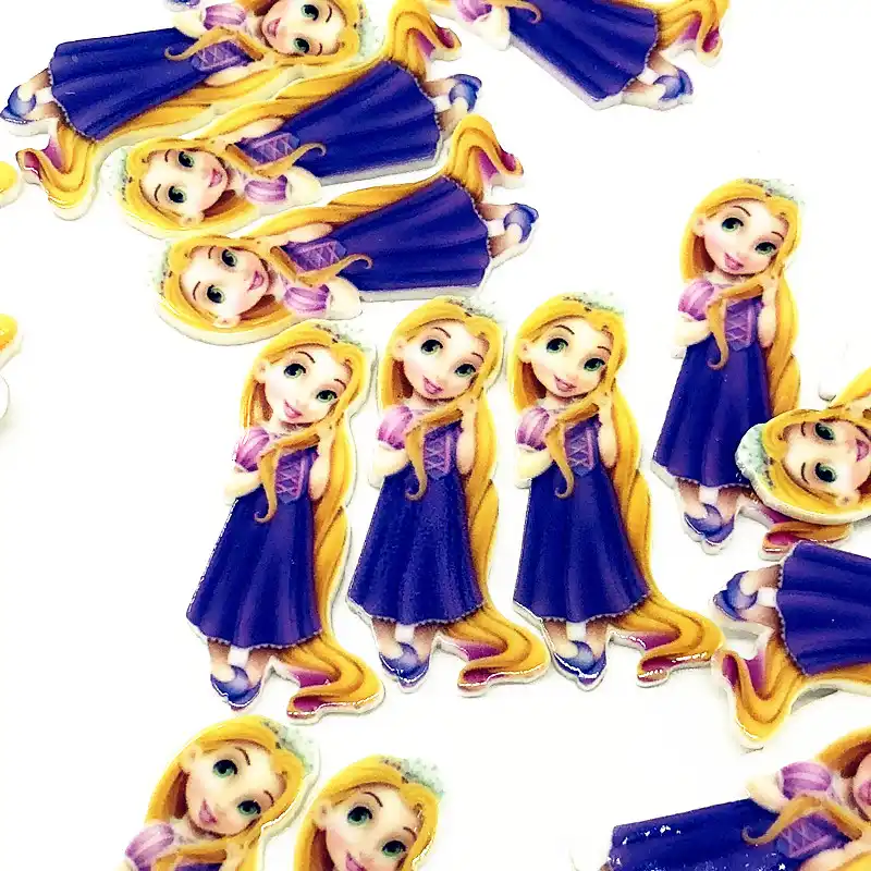 10pcs Cute Cartoon Princess Rapunzel Flatback Resin Diy Cabochons Kawaii Planar Girls Cartoon Character Accessories Charms Aliexpress