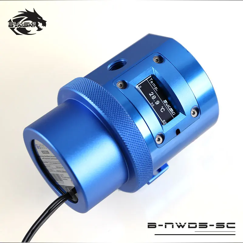 

Bykski D5 Pump With Temperature Display. Distance 3.8 Meters/Maximum Flow Rate 1100L/H,P/N:B-NWD5-SC