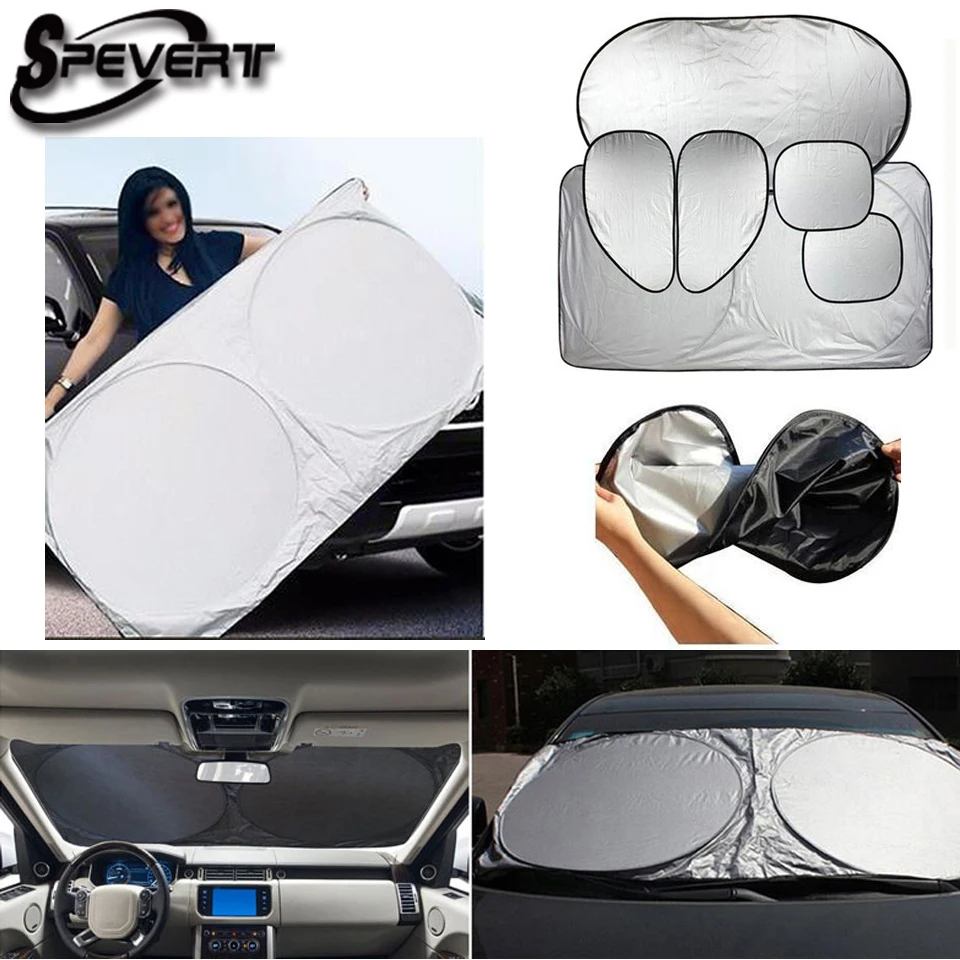 SPEVERT 6x Sunshade Shade Suction Cup Folding Parasol Car Protection