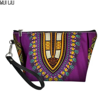 

Customized Cosmetic Bag African Make Up Functional Bag for Girls Cosmetic Bags Women Makeup Pouch Beauty Girl Vanity Bag New