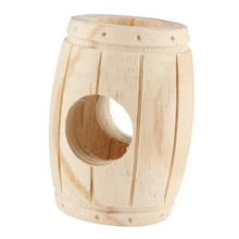 FGGS-хомяки игрушки Прохладный деревянный бочонок в форме для хомяка