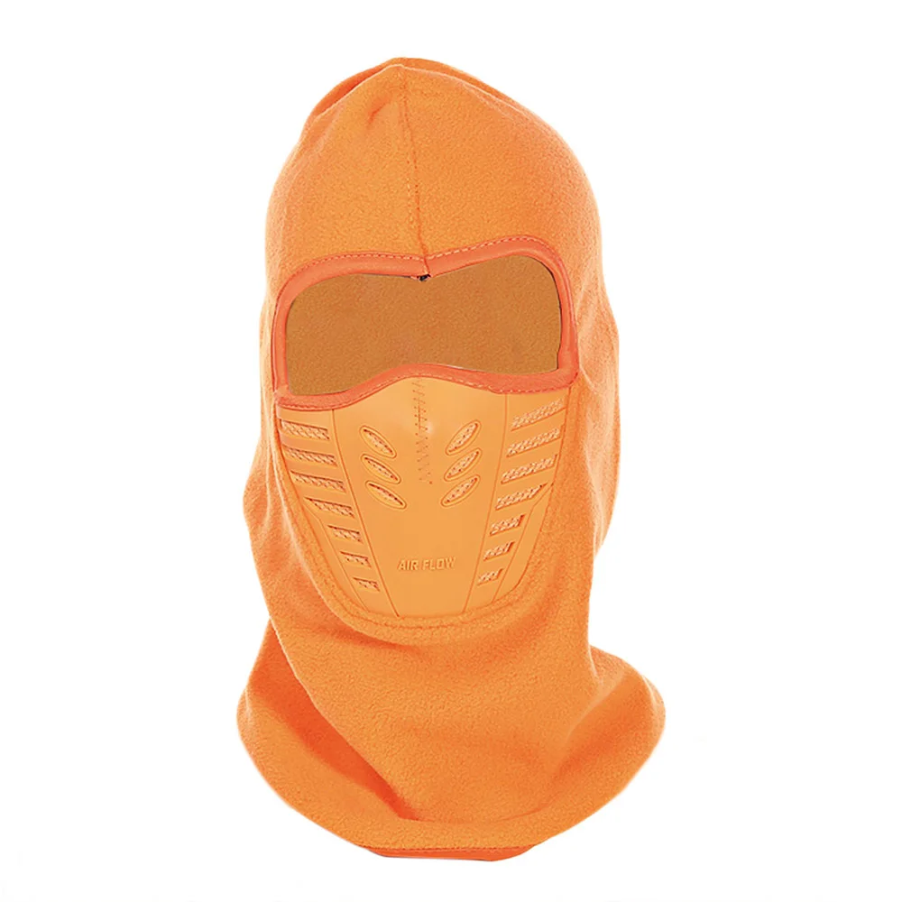 Наружная зимняя велосипедная маска для лица, флисовая термальная Балаклава, сохраняющая тепло, ветрозащитная Лыжная маска, шапка для сноуборда, велосипеда, велосипедная лицевая маска - Цвет: ORANGE