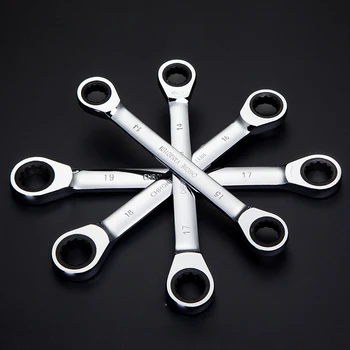 

Double Ring Fine Tooth Ratchet Wrench Spnner Set Double Box Gear Wrench Torque Socket Wrench Set Nut Tools for Repair Hand Tools