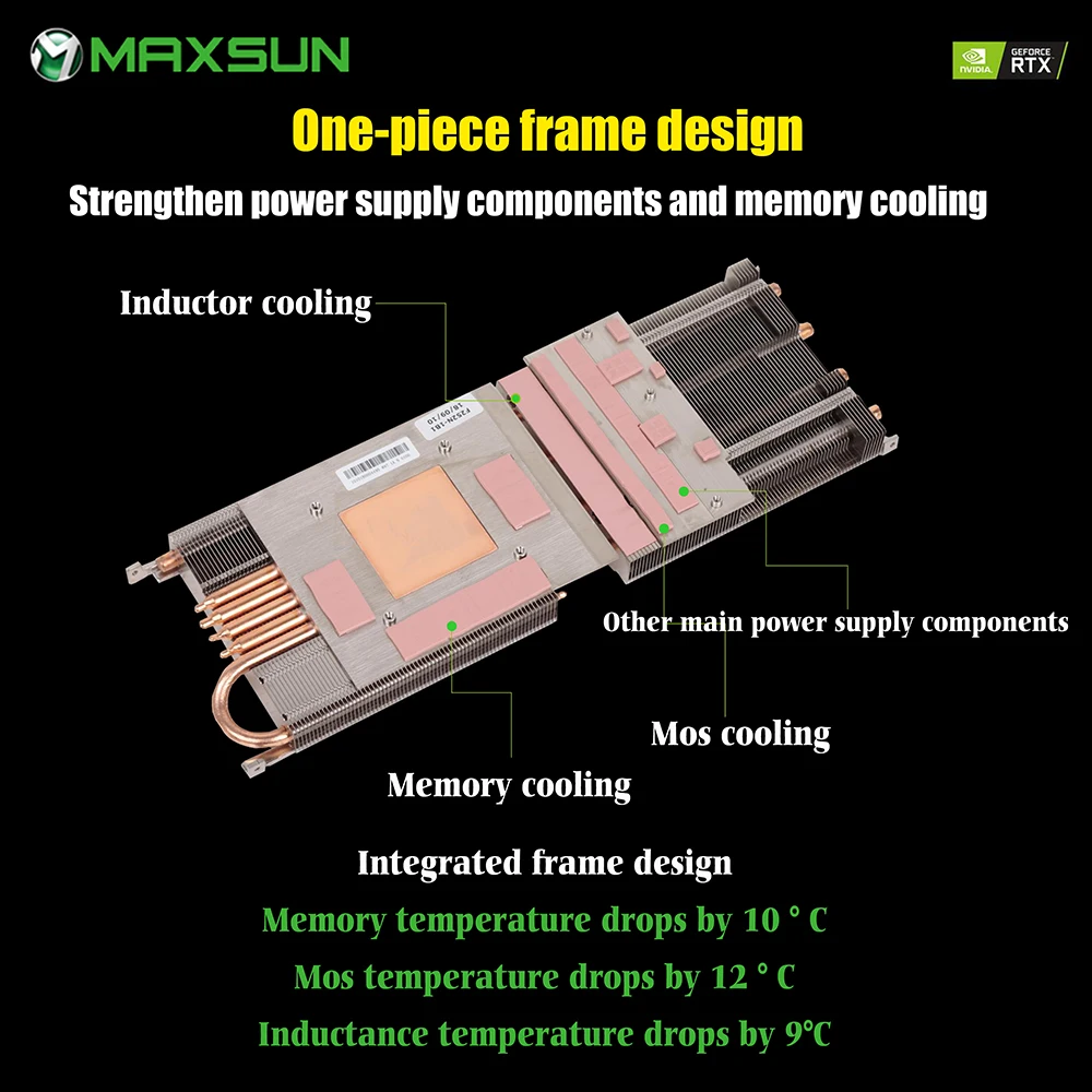 Графическая карта MAXSUN RTX 2080 Ti 11G GDDR6 NVIDIA 352bit 12nm 1350MHz 14000MHz Turing TU102 HDMI+ 3* DP+ type-C 4352