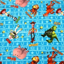 105 см Ширина Toy Story Rex Woody Buzz Bullseye небесно-голубая хлопковая ткань для мальчиков стеганая штора домашний текстиль DIY-AFCK800