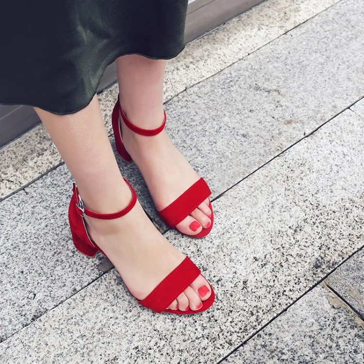 

Big Size 11 12 13 14 high heels sandals women shoes woman summer ladies Shoes with thick heels and open toes
