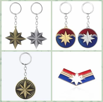 

Avengers Hero Captain Marvel Carol Danvers Shield Keychain Gift Toys Ms. Marvel Figure Keychain Keyring Boys Girls Gifts Toys