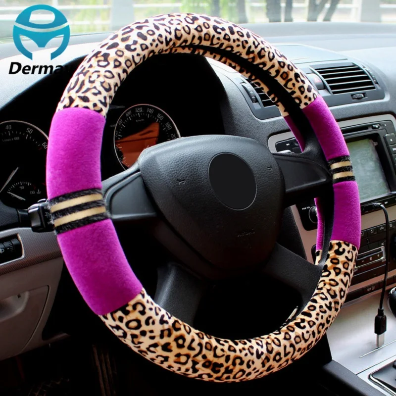 NEW 5COLORS PERSONALITY WINTER CAR FUR STEERING WHEEL COVER CUTE