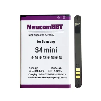 

3 point contact battery For Samsung S4 Mini i9192 GT-i9192 B500AE B500BU B500B 1900mAh s4mini Battery NeucomBBT