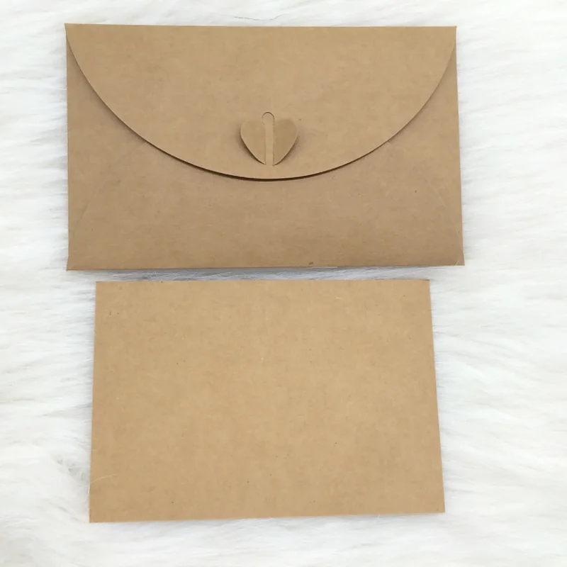 50sets/lot Party Handmade kraft paper envelope 175*125mm with Blank