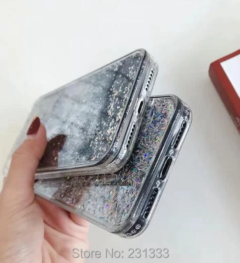 Flash Deal C-ku Diamond Bling Liquid Quicksand Glitter TPU Electroplate Hard Case For Iphone X 8 7 PLUS 6 6S 7PLUS Skin Cover Luxury 100pcs 4