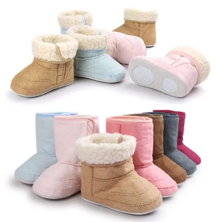 

Fashion Winter Super Warm Newborn Baby boot with fur inside First Walkers Shoes Infant boys and girls crib Boots Anti-slip