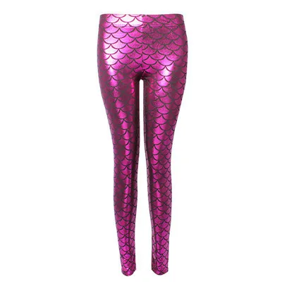 

Mermaid printing sexy leggings women plus size activewear gothic 2019 fashion legging print pink clothes 3xl womens clothing