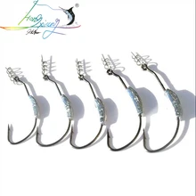 5 шт./лот колючий крючок с грузилом 2 г/2,5 г/3 г/5,25 г/7 г офсетный рыболовный крючок рыболовные крючки подходят для Техасского снаряжение для рыбалки снасти