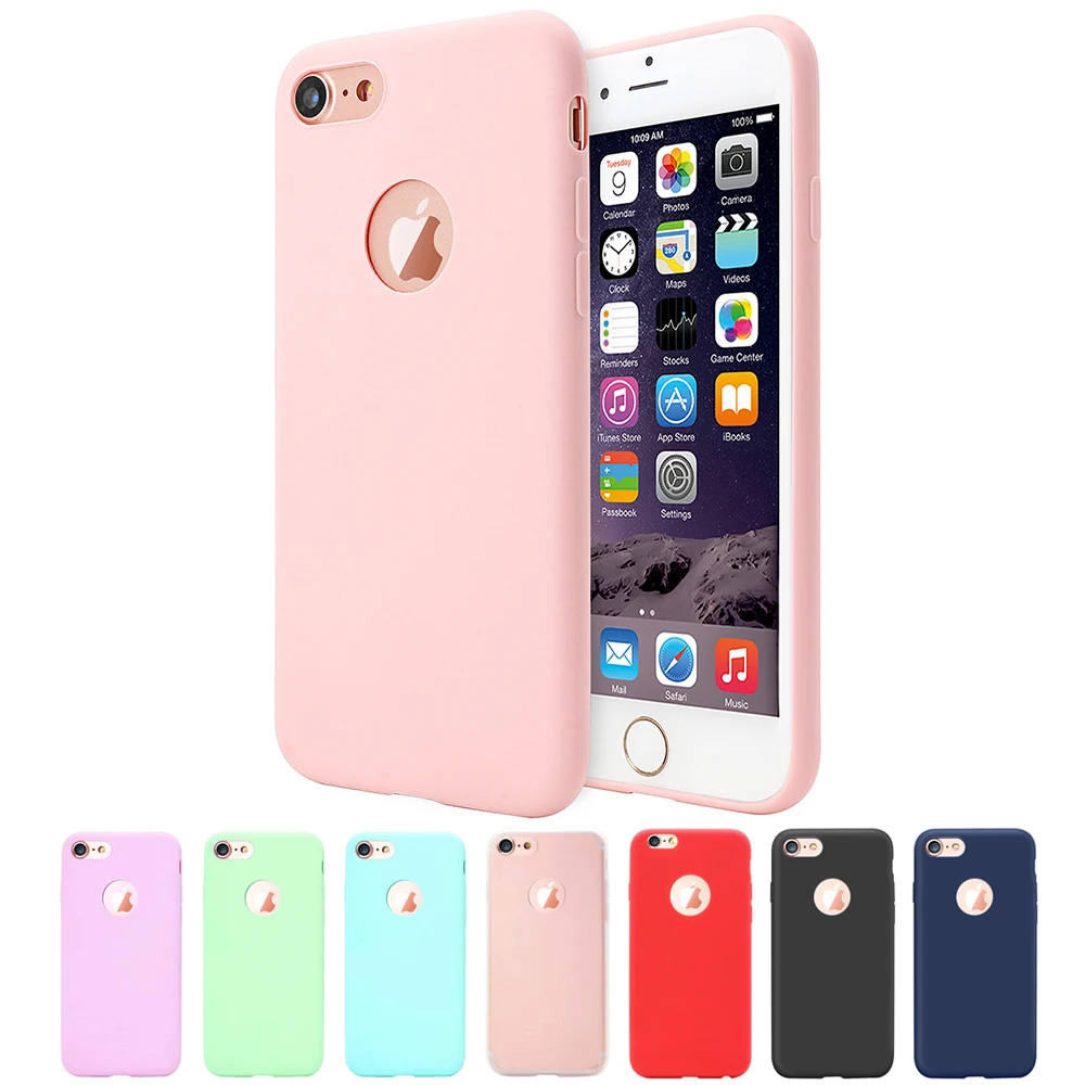 Твердый чехол для iPhone 6s 7 8 Plus 5 5S SE XR XS Max яркие цвета ультра тонкие чехлы телефонов
