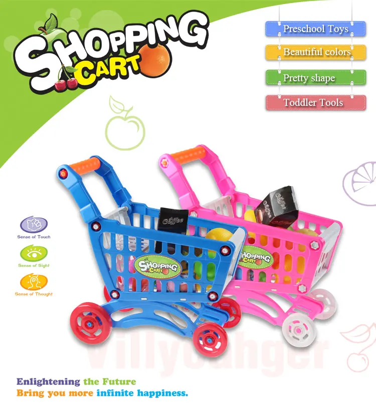 Мини детский супермаркет пластиковая тележка для покупок с полным продовольственные товары Набор детских игрушек для детей