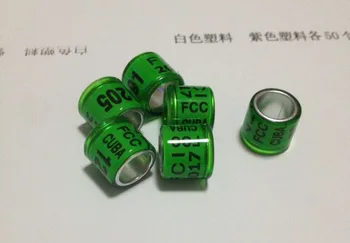 

cheapest 5000pc 8mm free shipping custom Aluminium with Plastic Pigeon Ring