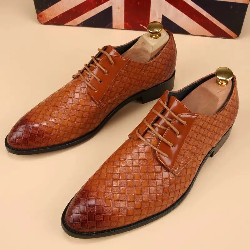 2019 Newest Men PU Knit Flat leather shoes High Quality Breathable Casual Pointed Toe Party Dress Wedding Shoes Dropshipping 48 | Обувь