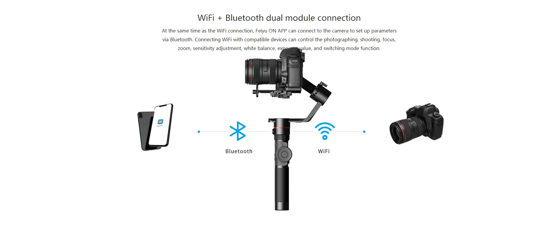 FeiyuTech AK2000S AK4000 3-осевой Камера стабилизатор Handhel Gimbal для sony Canon 5D Panasonic GH5 Nikon 2,8 кг., 4 дюйма кг грузоподъемность для мобильного телефона