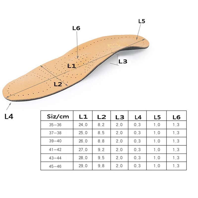 1 Pair Unisex Orthotics Shoes Insoles Flat Foot High Arch Support Orthopedic Pad Cushion For Correction OX Leg 35-46 size