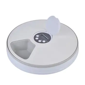 

Automatic Pet Feeder Timing 6 Grids Food Compartments For Dog Cat Rabbit And Small Animals Dry And Wet Food Plate