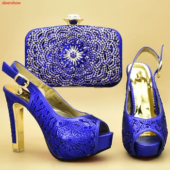 

doershow beautiful Shoes and Bag To Matching African Shoes and Bag Set For Party Nigerian Women Fashion Shoes and Bags! !HTA1-14