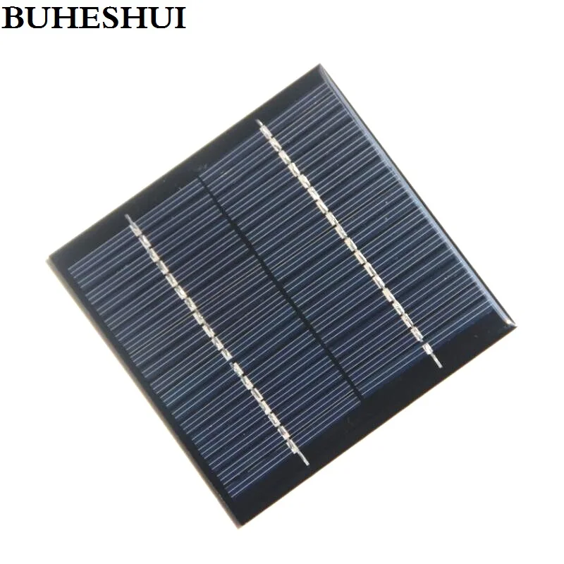 

BUHESHUI 1.2W 18V Solar Cell Polycrystalline Solar Panel Module DIY Solar System For 12V Battery 100*100*3MM Epoxy 10pcs/lot