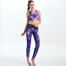 3D Print Yoga Sets Fitness Bra+Yoga Pant Workout Star Sportswear Yoga Suits Sport Sets