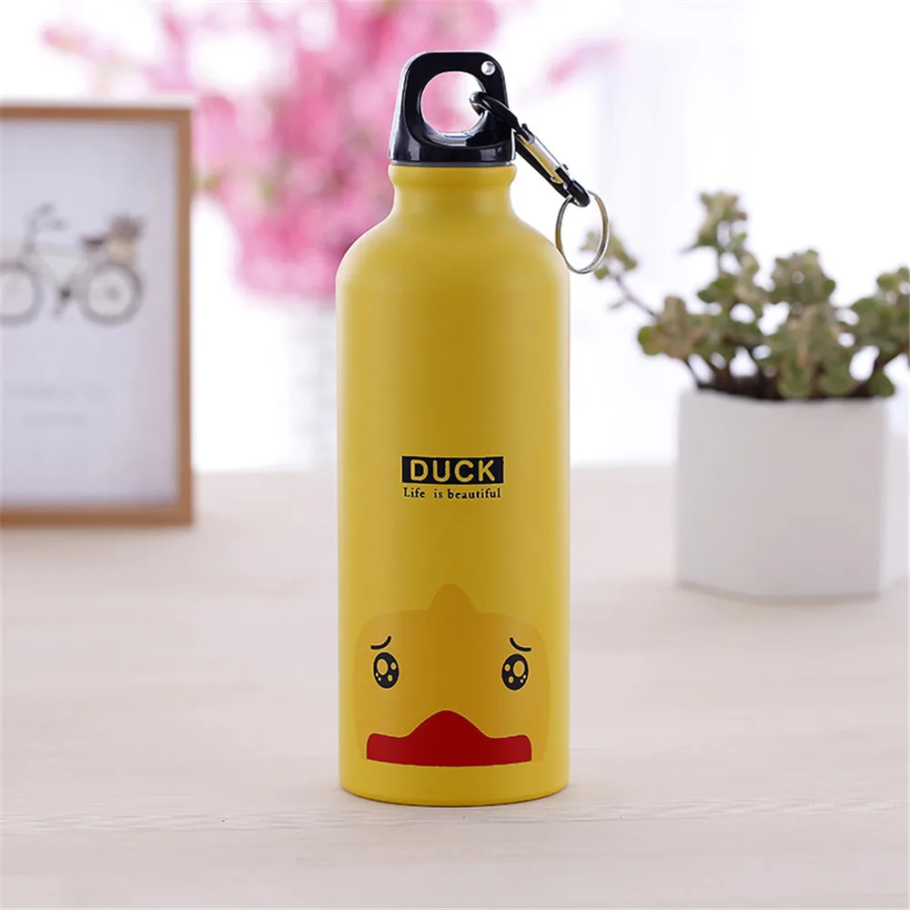 500ml Cute Water Bottle Portable Animal Cartoon Kids Drinking Water Bottle Stainless Steel Leakproof Bottle for Outdoor Travel