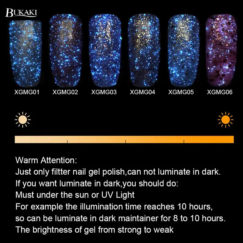 BUKAKI 1 قطعة سوبر بريق الوهج في الظلام ليلة روز الذهب جيل للأظافر جيل أظافر بالرسومات بالأشعة فوق البنفسجية ورنيش الهجين 3D الفلورسنت هلام ورنيش BUKAKI 1 قطعة سوبر بريق الوهج في الظلام ليلة روز الذهب جيل للأظافر جيل أظافر بالرسومات بالأشعة فوق البنفسجية ورنيش الهجين 3D الفلورسنت هلام ورنيش