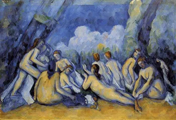 

100% hand made Oil Painting Reproduction on linen canvas,large-bathers-1900 by paul Cezanne,oil paintings