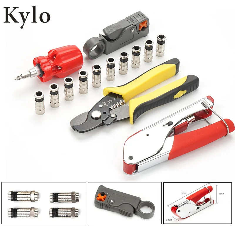 Multitool Зачистки Проводов Плоскогубцы Коаксиальный Кабель Ручной Обжим Набор