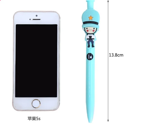 Cheap 36pcs/lot Cute 3D Solider  Blue Ballpoint pen 0.5mm  funny students' prize gift office school supplies wholesale