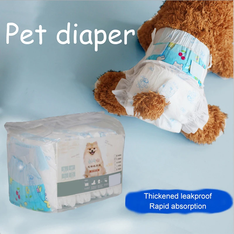 

Super-absorbent Pet Diapers Disposable Sanitary Cotton Underwear Dog Health Pants Female Dog Physiological Shorts 10Pcs/Bag